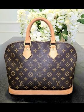 Louis Vuitton Brown Monogram Alma Satchel - Brown/Beige